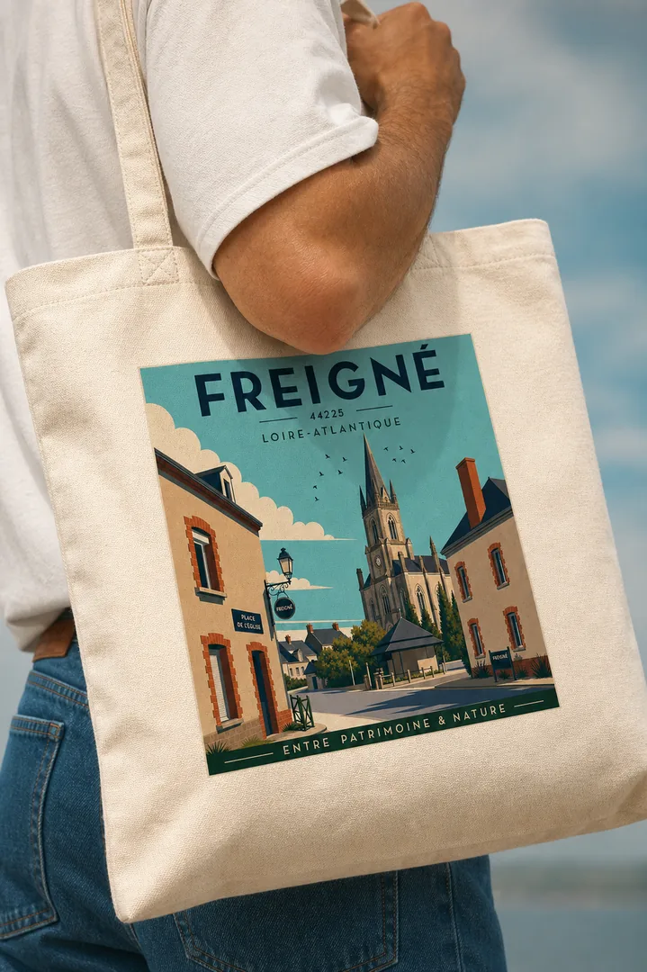 Tote bag coton bio avec l'illustration de Freigné